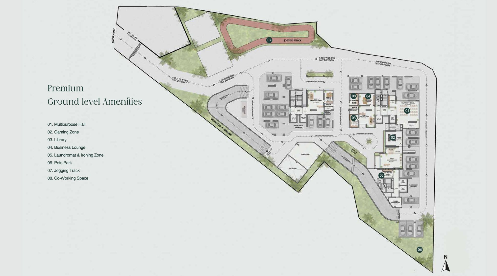 Vascon-Tranquil-Heights-Ground-Floor-Amenities-Plan